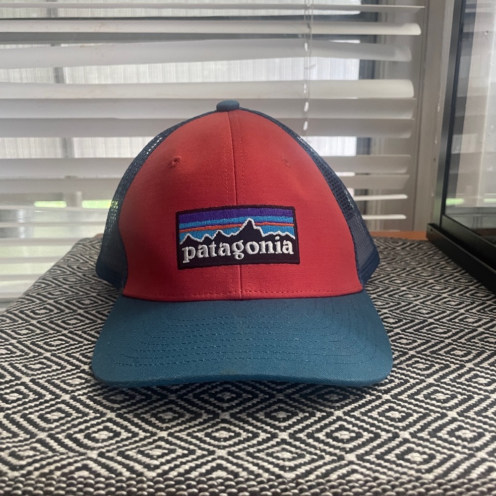 Patagonia Red and Blue Trucker Hat
